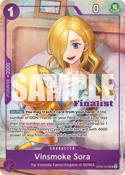Vinsmoke Sora (CS 25-26 Finalist Card Set 2)
